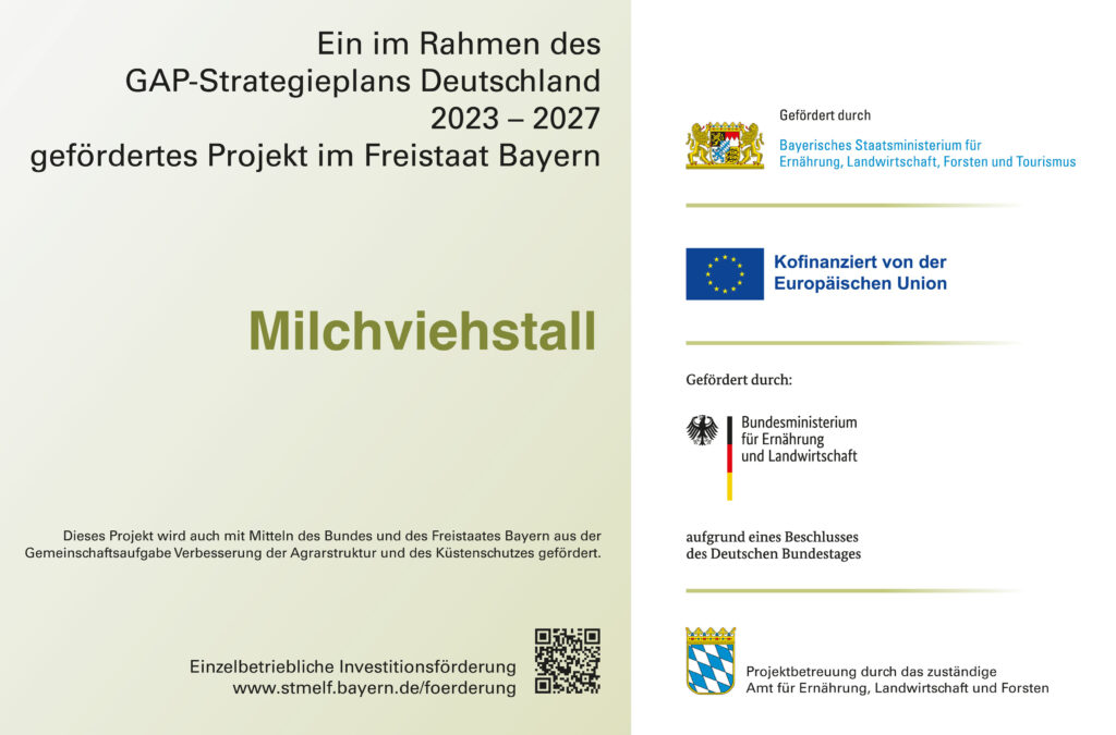 Tierwohlstall gefördert durch den Freistaat Bayern
